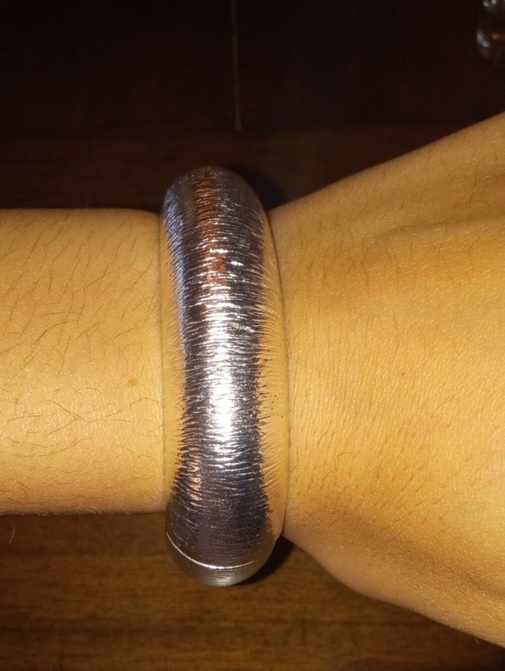 Silver Wrapped Bangle Bracelet - Women's Jewelry - Picture 2 of 4